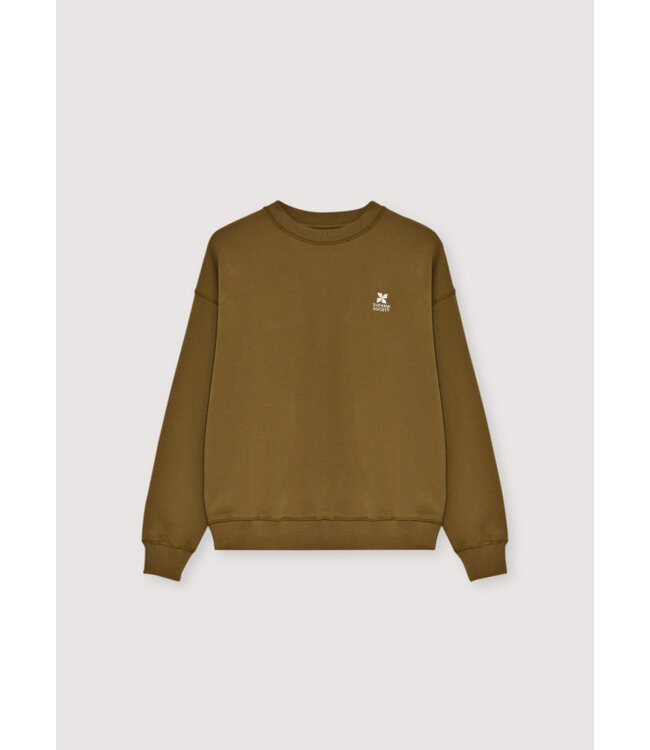 The New Society Logo Sweatshirt earthy Olive