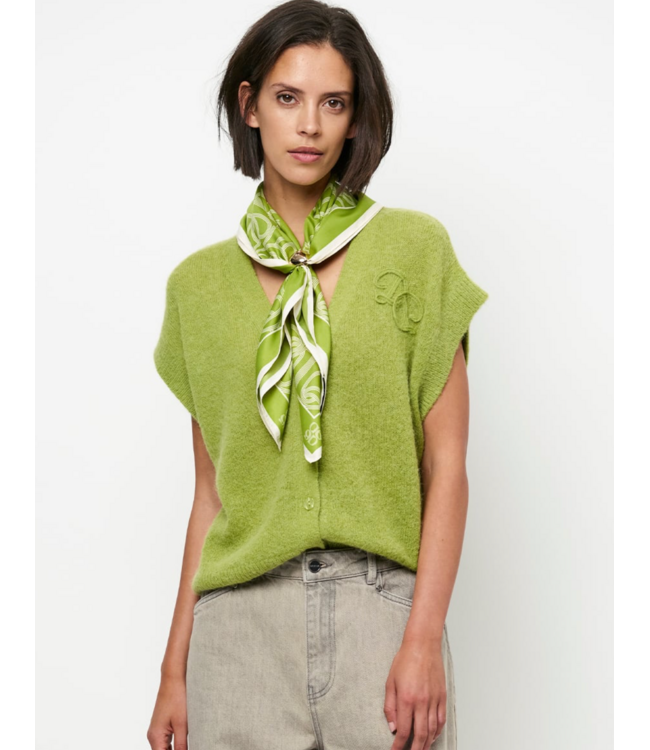 Dante 6 Zyra short sleeve cardigan Green Lush