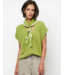 Dante 6 Zyra short sleeve cardigan Green Lush
