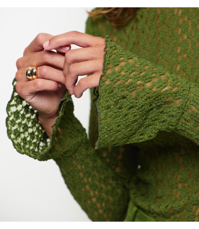 Dante 6 Giva lace Layering Top Basil Green