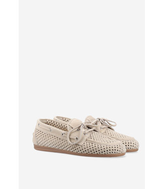 Posa Boat Loafer perforated taupe