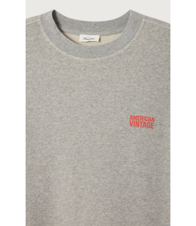 American Vintage NYZZOW Sweat t-shirt gris chine