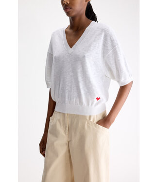 Bellerose Dadif knit t-shirt white