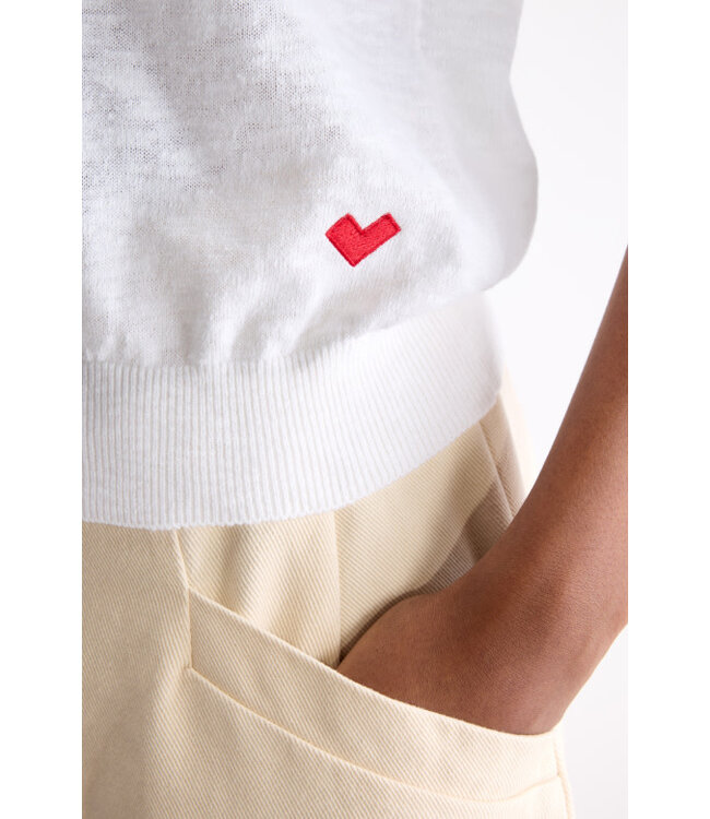 Bellerose Dadif knit t-shirt white