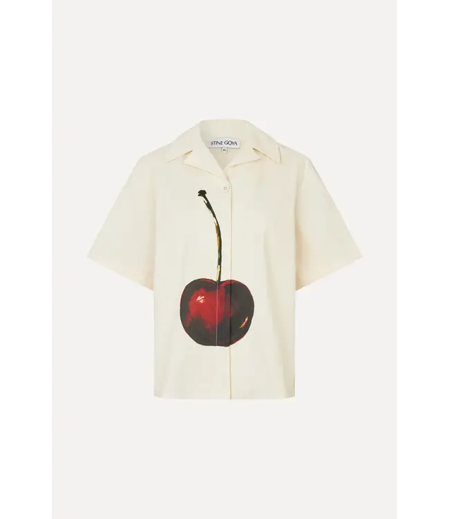 Stine Goya BOWLING COLLAR SHIRT - CHERRY