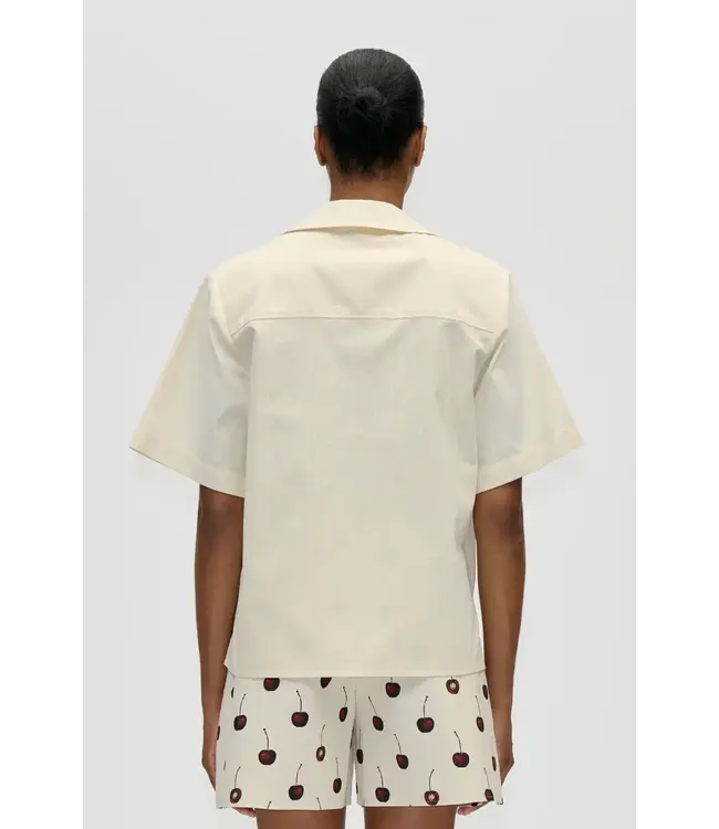 Stine Goya BOWLING COLLAR SHIRT - CHERRY