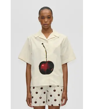 Stine Goya BOWLING COLLAR SHIRT - CHERRY