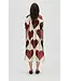 Stine Goya FRONT PLACKET LONG DRESS - HEARTS