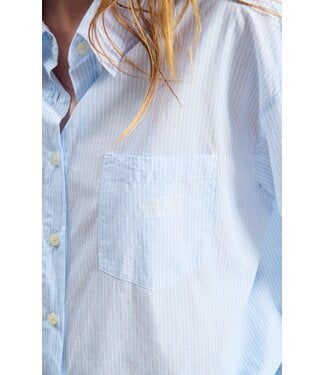 American Vintage Eluabird Blouse White Blue