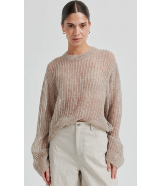 Second Female Georgina Knit light Beige Melange