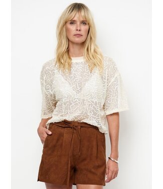 Dante 6 Zaira sequins top creme