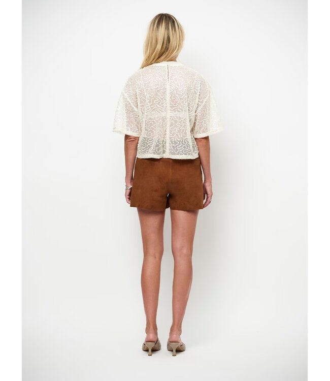 Dante 6 Zaira sequins top creme