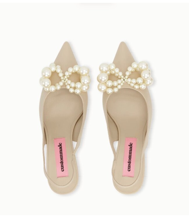 custommade Florence pearl creme slingback