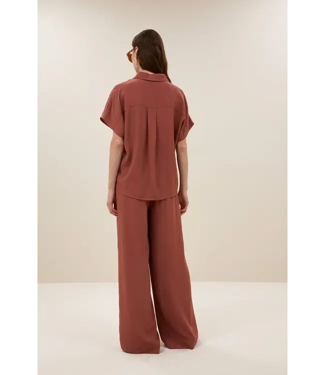 By Bar Barley viscose blouse rustic sienna