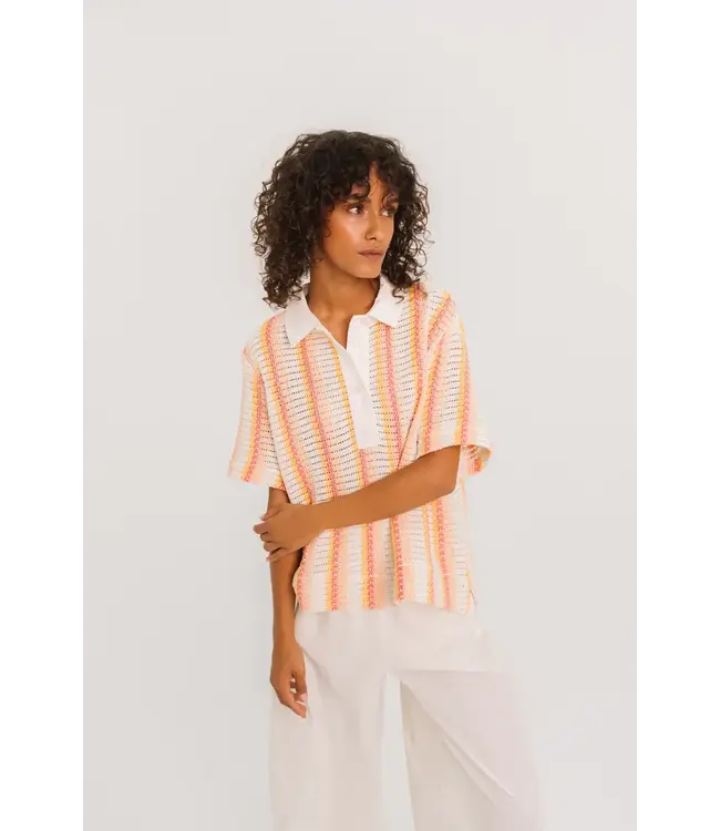 Sacrecoeur Collection Thais polo agrume orange pink