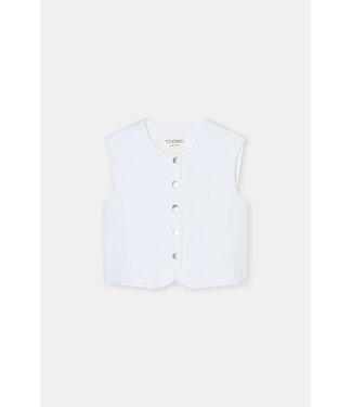Closed Denim Vest White