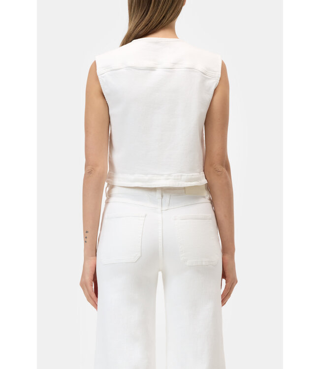 Closed Denim Vest White