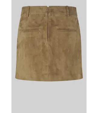 Second Female suellen mini suede skirt petrified oak