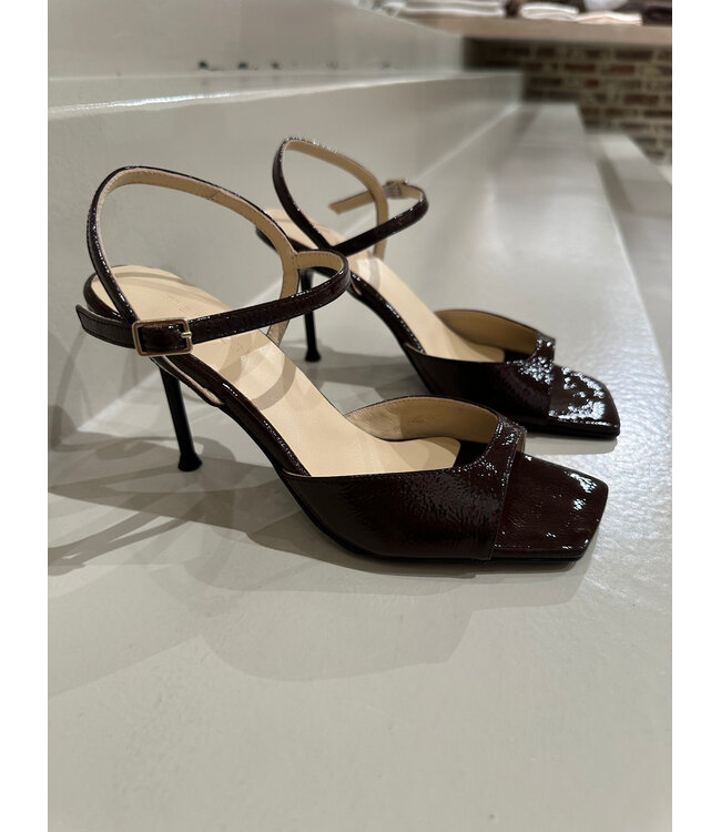 March 23 SAN DIEGO SANDAL HIGH Heel Bronze Vernis