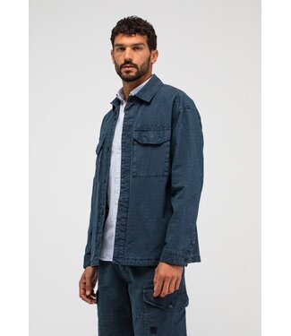 Butcher of Blue Dan Ripstop Overshirt alaska blue