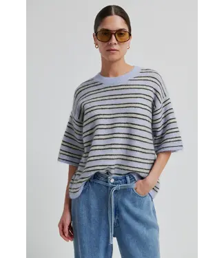 Second Female Stellar knit o-neck halogen blue