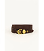 Sessùn appia chocolate suede belt