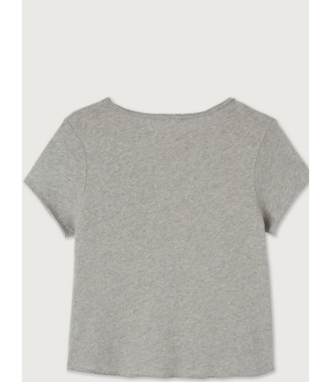 American Vintage Sonoma T-shirt V-neck Gris Chine