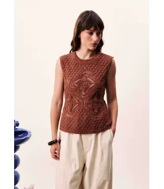FRNCH Nila top marron glace