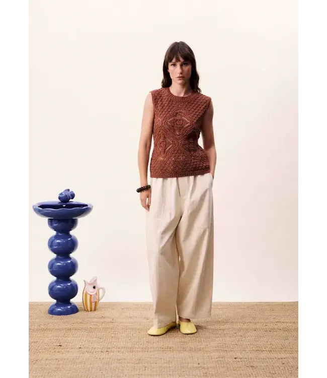 FRNCH Nila top marron glace