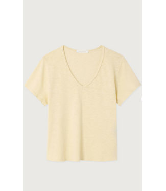 American Vintage Sonoma V-neck T-shirt Vanille Vintage
