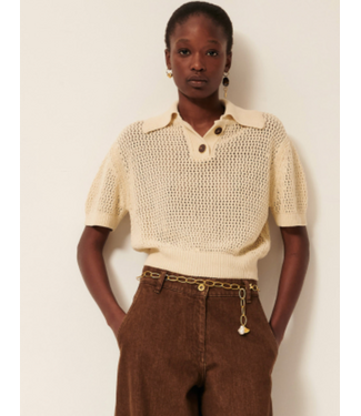 Sessùn Horizonte Short Sleeve Polo Sand