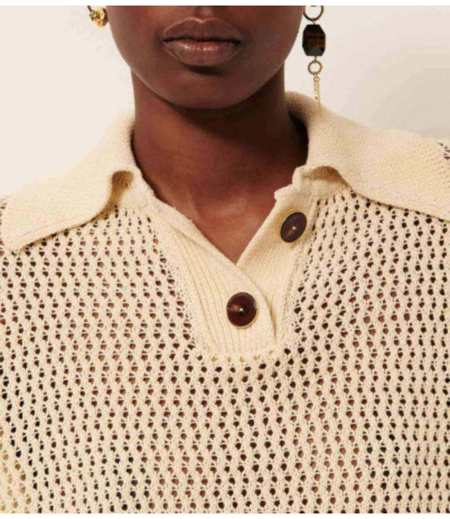 Sessùn Horizonte Short Sleeve Polo Sand