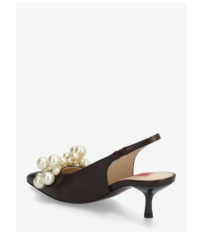 custommade Florence pearl dark brown slingback