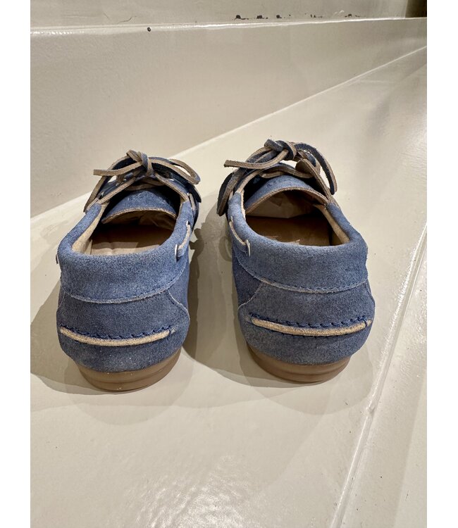 Posa Boat Loafer Suede Cloudy Blue