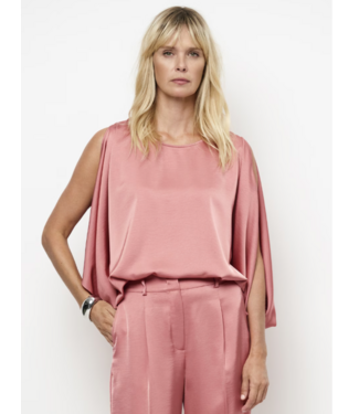 Dante 6 Risette Flowing Satin Top Coral Blush