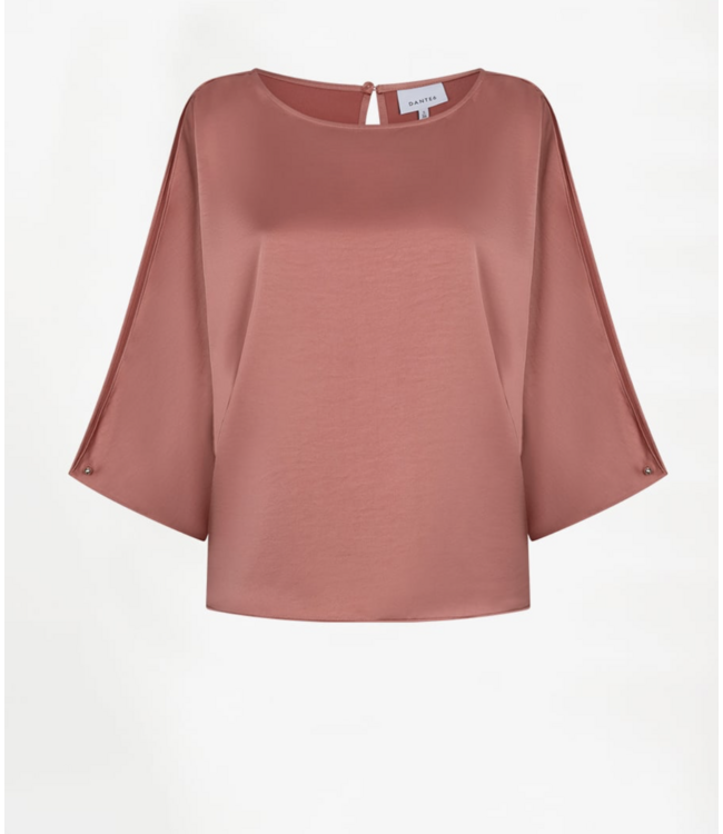 Dante 6 Risette Flowing Satin Top Coral Blush