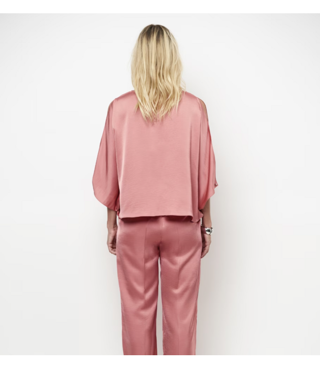 Dante 6 Risette Flowing Satin Top Coral Blush