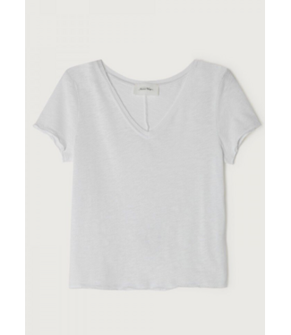 American Vintage Sonoma T-shirt V-Neck Blanc