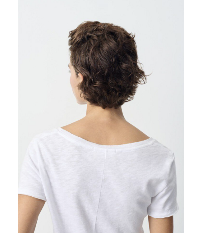 American Vintage Sonoma T-shirt V-Neck Blanc