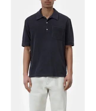 Closed Short sleeve toweling polo magma black