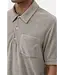Closed Short sleeve toweling polo mud grey