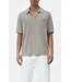 Closed Short sleeve toweling polo mud grey