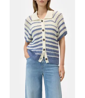 Closed Short sleeve polo cardi stone blue