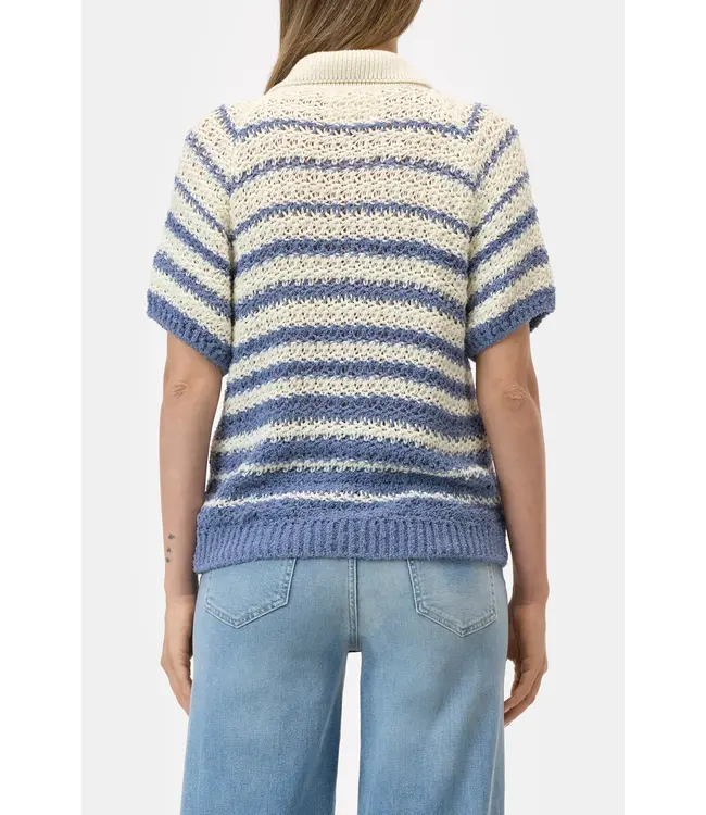 Closed Short sleeve polo cardi stone blue