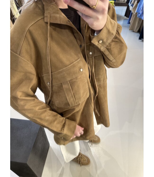 Alter Ego Haya Suede Blouse Cinnamon