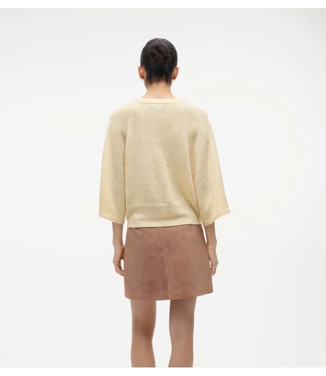 Studio AR Marisol Linnen Top Butter