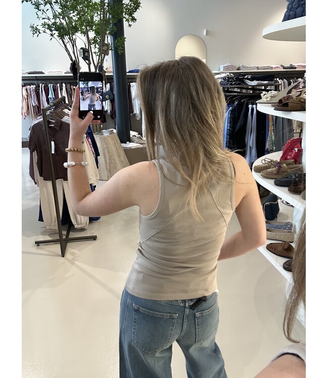 Dante 6 Cobee Scoopneck tanktop Sand Beige