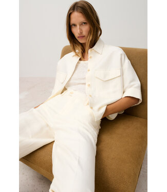 Closed Utility shirt fluid linen viscose ivory
