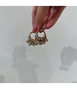 Gas Bijoux Copy of Grace strass earrings gold