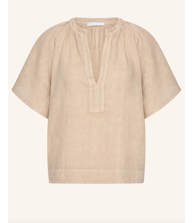 By Bar Vina Linen Blouse Biscuit